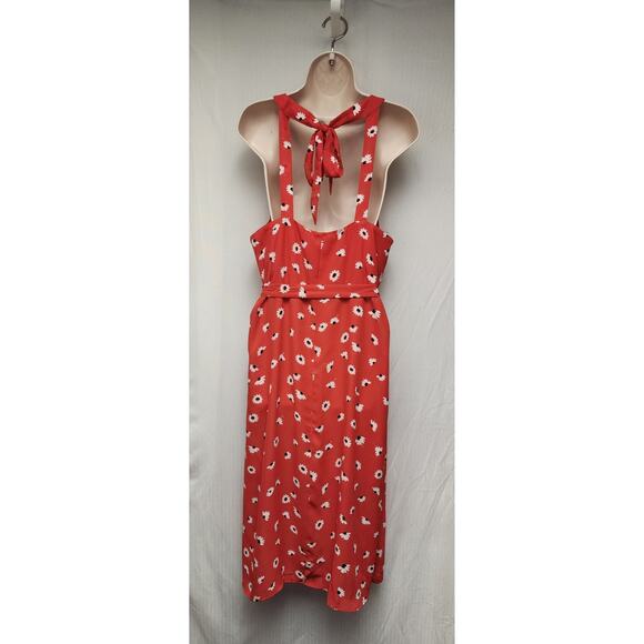 Three Pink Hearts Halter Dress Daisy Print Woman's Size XXL - Picture 9 of 11